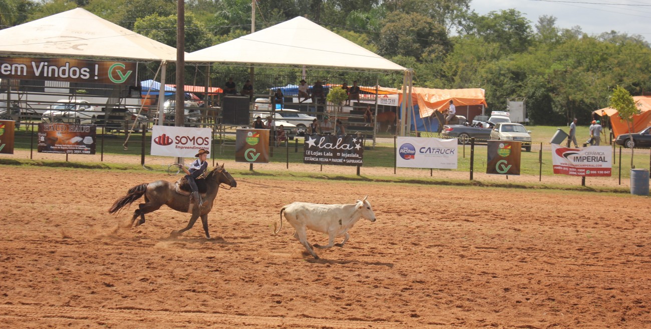 Vídeos e fotos: Prova do laço individual deu início as atividades deste domingo no 41º Rodeio Nacional de Campo Bom