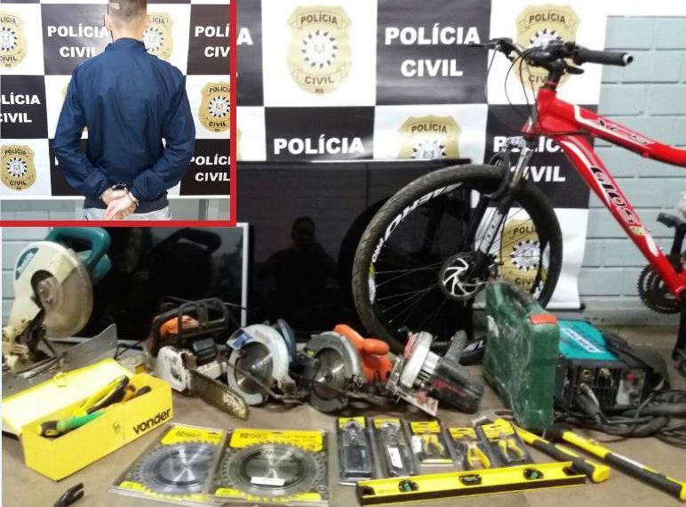 Polícia Civil de Campo Bom prende indivíduo que vendia na internet produtos furtados