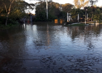 Nível da água já ultrapassou nível máximo para que não invada ruas e casas em Campo Bom | Foto: Defesa Civil/CB
