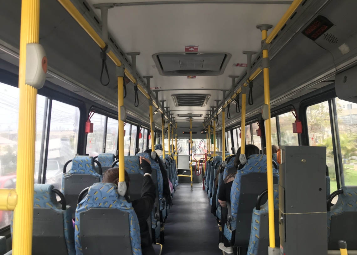 Novos ônibus possuem assentos preferenciais para idosos, obesos e cadeirantes.
Foto: Henrique Ternus