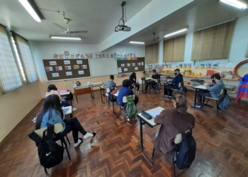 Em Campo Bom, alunos do 9º ano estão frequentando aulas presenciais.
Foto: Henrique Ternus