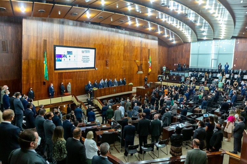 A nova Mesa Diretora cumprirá o mandato 2021/2022 - Foto: Gustavo Mansur/Palácio Piratini