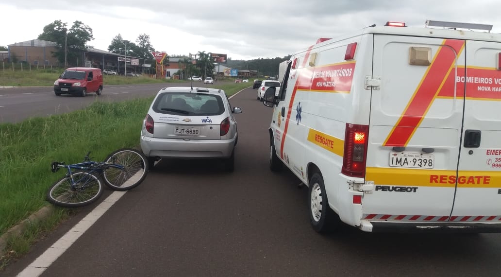 Ciclista é atropelado no trecho de Nova Hartz da RS-239