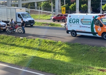 Motociclista colide em carro na RS-239, em Sapiranga