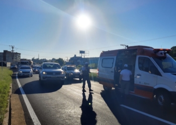 Colisões entre veículos deixam trânsito congestionado na RS-239, em Sapiranga