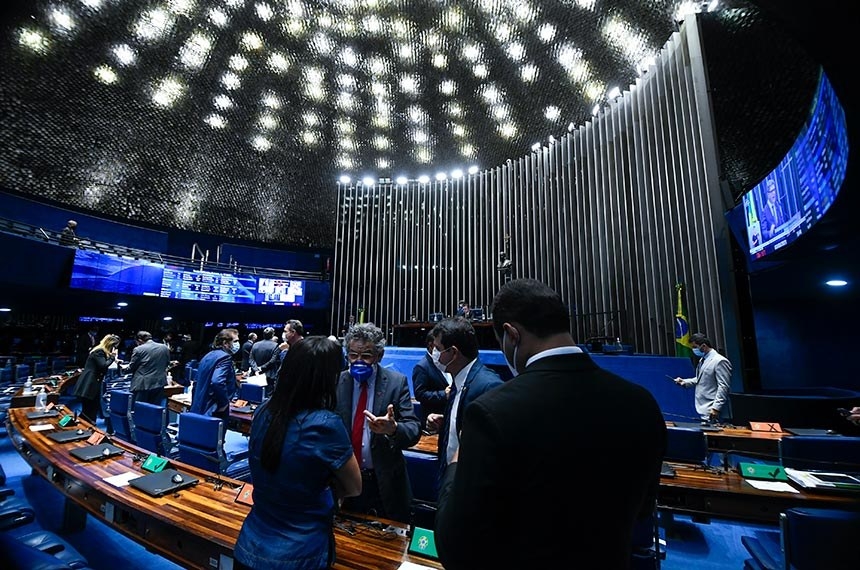 Senadores durante a sessão deliberativa desta quarta-feira - Foto: Marcos Oliveira/Agência Senado