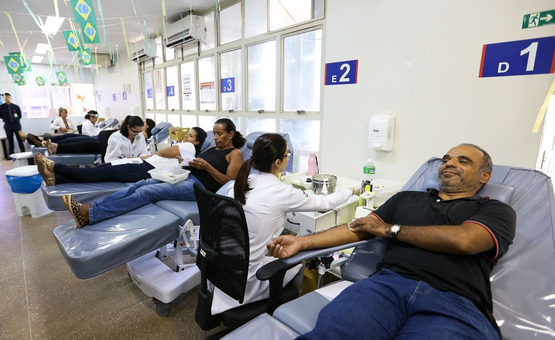 Para marcar o Dia Mundial do Doador de Sangue, Ministério da Saúde lança campanha de doação de sangue, no Hemocentro de Brasília - Foto: Marcelo Camargo/Agência Brasil