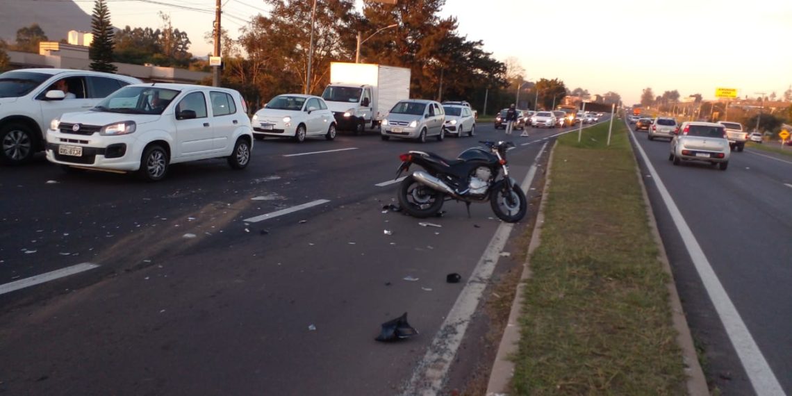 Polícia Rodoviária registra acidente com motociclista na RS-239, em Sapiranga