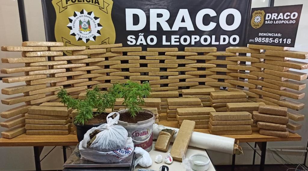 Polícia encontra 200 kg de maconha em Sapiranga e prende seis pessoas