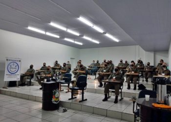 Curso de capacitação para a Patrulha Maria da Penha acontece na BM de Campo Bom (Foto: Brigada Militar)