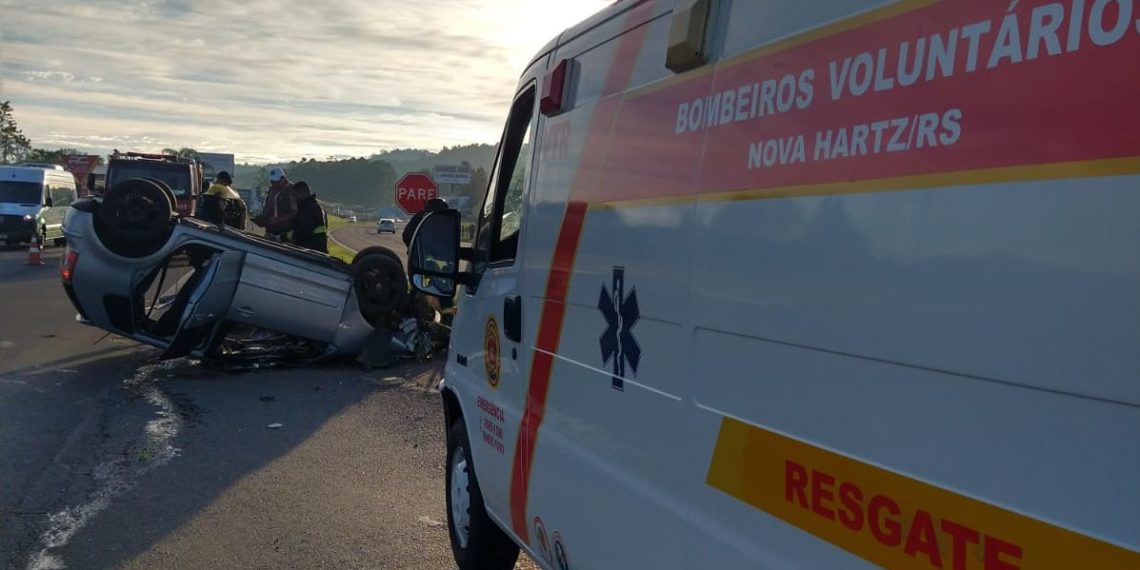 Motorista fica ferido após acidente na RS-239