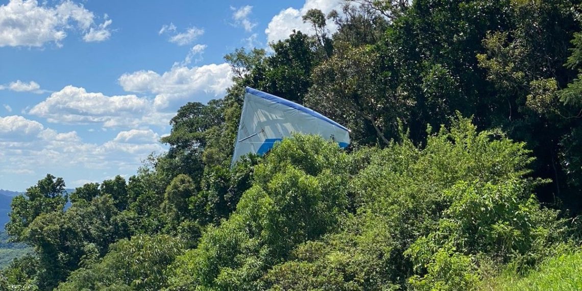 Após uma hora preso em árvore, piloto de asa-delta é resgatado em Sapiranga