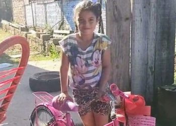 Maria Eduarda, de 7 anos, ganhou a bicicleta de Sofia
Foto: Arquivo pessoal