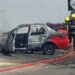 Bombeiros combatem incêndio veicular no Centro de Sapiranga
