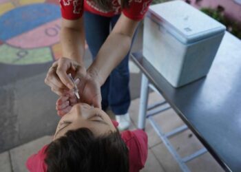 Crianças de 1 até 5 anos incompletos devem receber a dose de gotinha contra a poliomielite 
Foto: PMCB