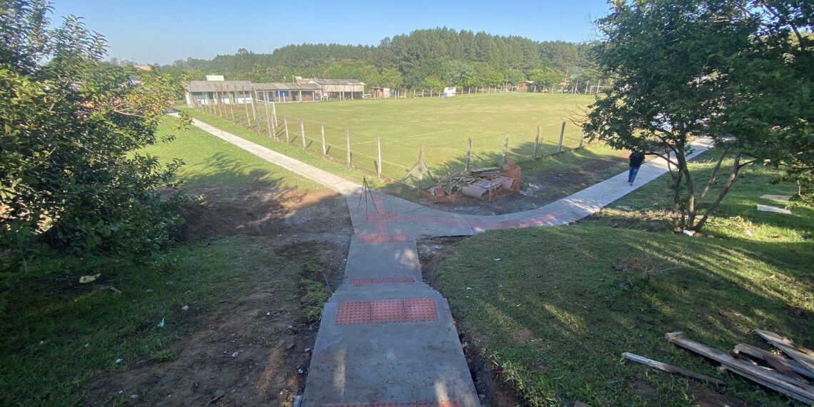 Avançam as obras da nova área de lazer no bairro Oeste em Sapiranga
