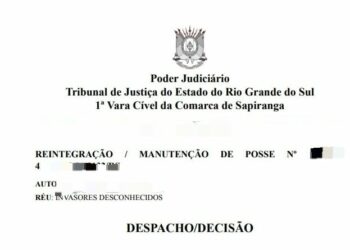 Juíza de Sapiranga determina reintegração de posse em área invadida, no bairro São Luiz