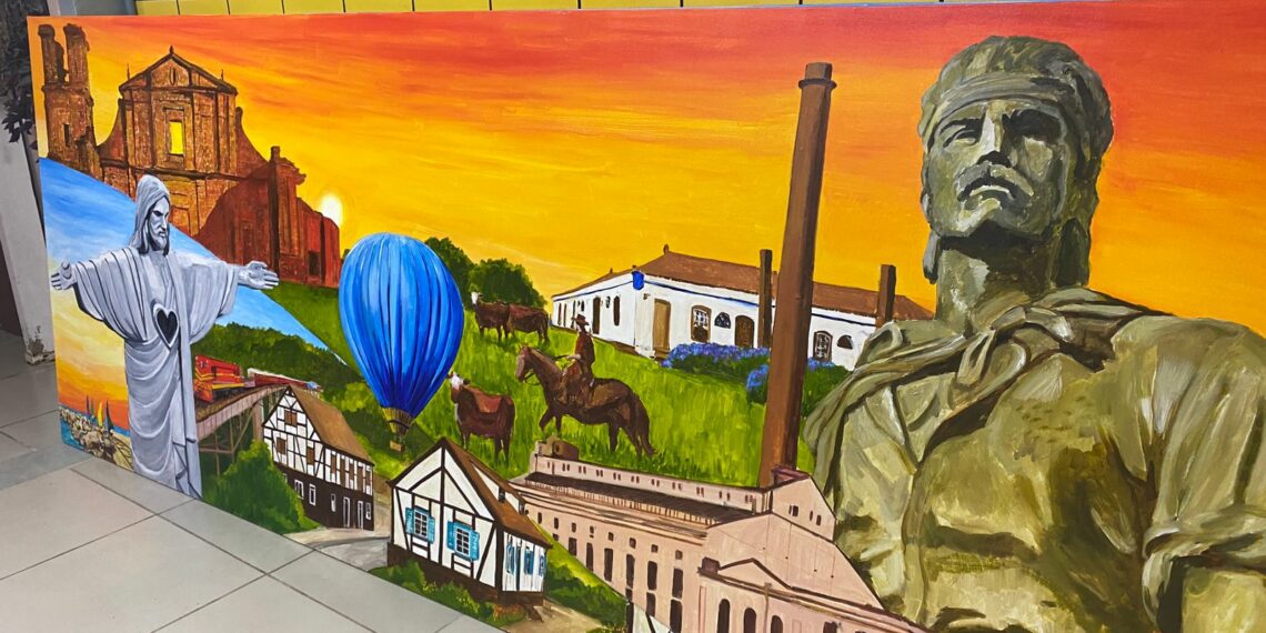 O novo estúdio de Mauro Vila Real reúne diversas obras do artista em Sapiranga
