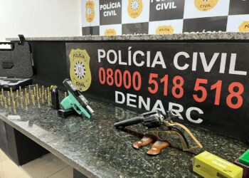 Armas apreendidas pelos agentes (Fotos: Polícia Civil)