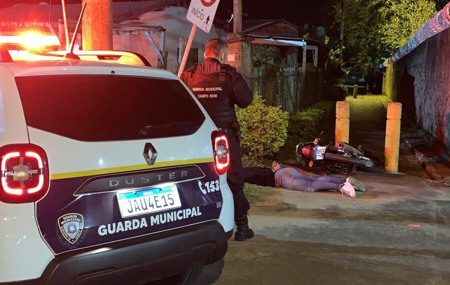 Motorista sofre acidente ao tentar fugir da Guarda Municipal de Campo Bom