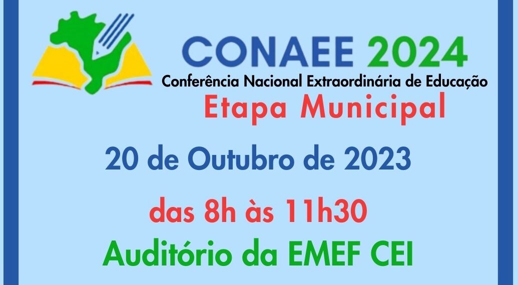 Nesta sexta (20) tem etapa da Conferência Nacional de Educação em Campo Bom