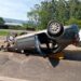 Motorista capota na RS-239 e trânsito fica lento