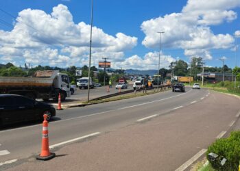 Obras na RS-239 exigem atenção dos motoristas