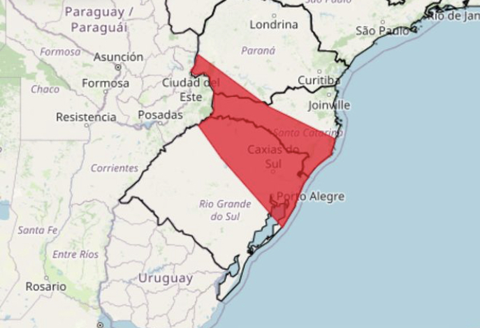 Inmet emite alerta vermelho para RS diante do risco de temporal, vento e granizo