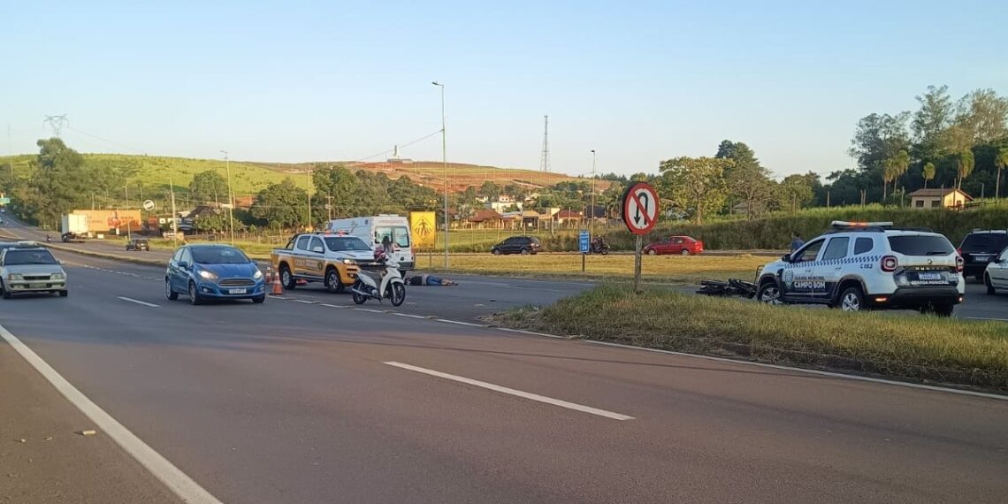 Motociclista fica ferido após colisão na RS-239 em Campo Bom