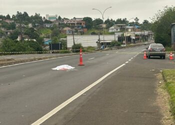 Pedestre morre atropelado na RS-239 embaixo de passarela