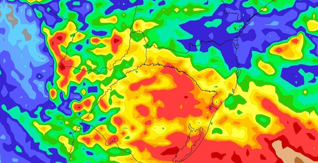 Região terá chuva acima de 100 mm no fim de semana