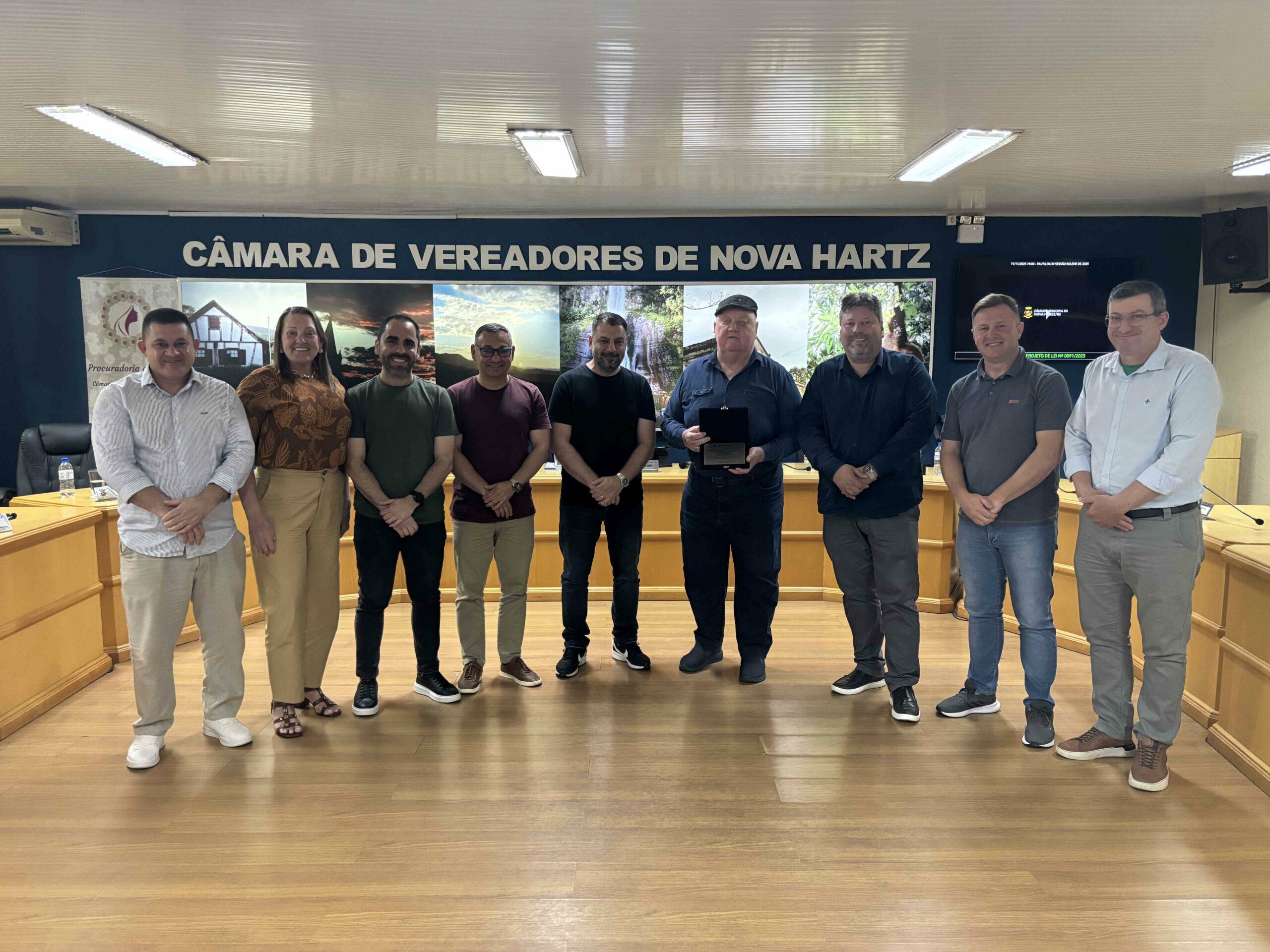 Câmara de Nova Hartz homenageia o ex-prefeito Flávio Emílio Jost com Título de Cidadão Benemérito