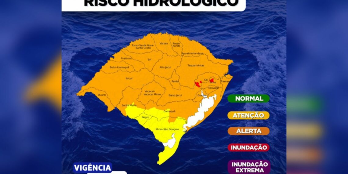 Alerta: chuvas fortes ameaçam causar inundações nos Vales do Sinos e Paranhana