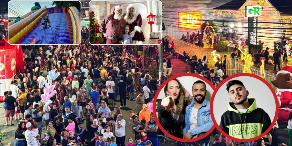 Natal de Rua do Repercussão é no próximo sábado (29) com chegada do Papai Noel, parque de brinquedos infláveis gratuitos, Ana e Jefe, João Rodrigues e muito mais!