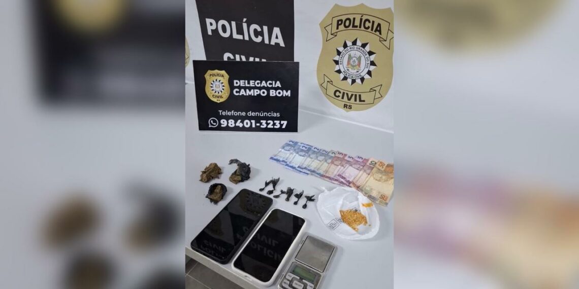 Homem é preso em flagrante por tráfico de drogas em Campo Bom