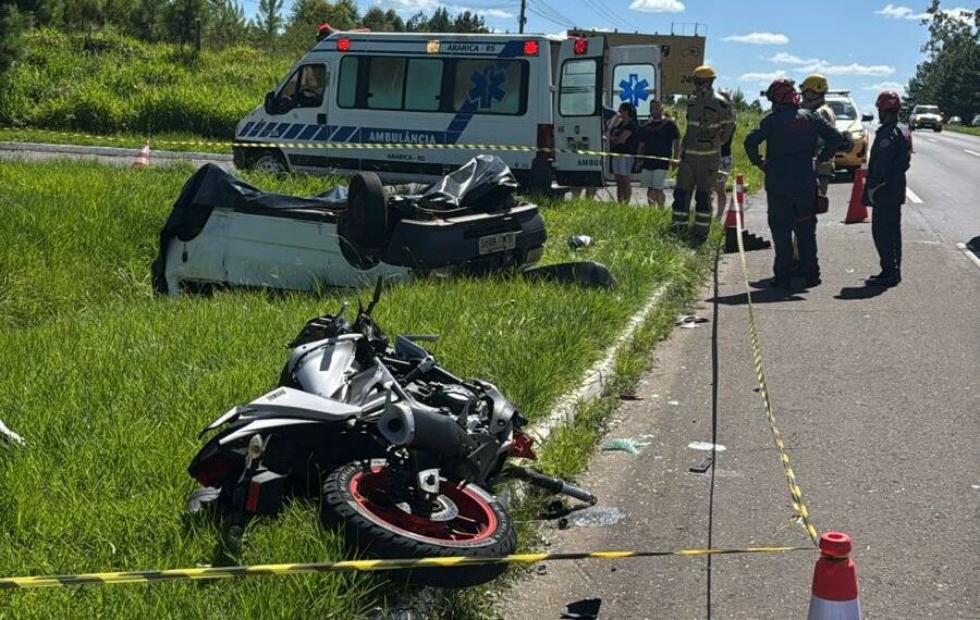 Dois homens morrem em grave acidente na RS-239, em Sapiranga