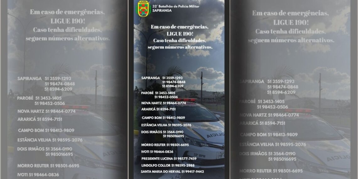 Instabilidade no 190 leva Brigada Militar a divulgar telefones alternativos de emergência
