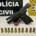 Polícia Civil prende acusado de violência doméstica e apreende arma de fogo