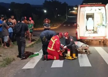Motociclista fica ferido em acidente na rua 2 de Dezembro, em Araricá