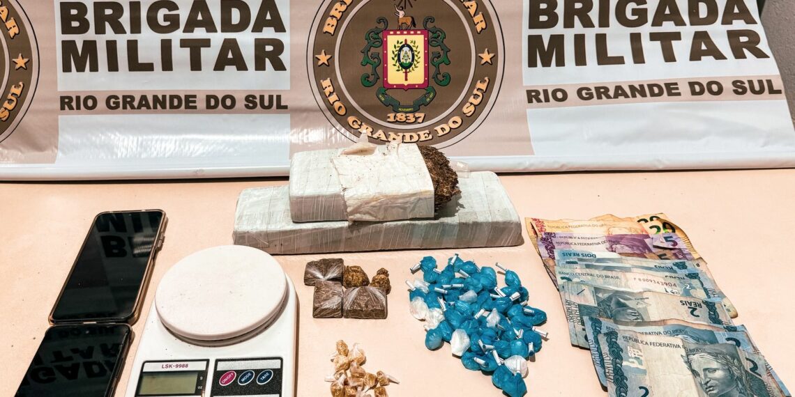 Três traficantes são presos pela Brigada Militar, em Sapiranga